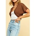 thumbnail image 4 of Made by Johnny Women's Short Sleeve Cropped Bolero Shrug Open Cardigan XXXL RUST, 4 of 6