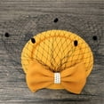 thumbnail image 6 of Yeetfub Derby Headband Fascinators for Women Women Lace Bow Top Hat Hairpin Headwear Hat Party Hairpin ky Derby Hats Wedding Hats for Women,Yellow, 6 of 8