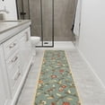 thumbnail image 6 of Ottomanson Extra Long Runner Rug 1'10.5" x 35' – Non-Slip Low Pile Hallway Carpet, Floral Seafoam Green, 6 of 7