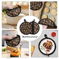 thumbnail image 5 of ZUXONGSY Mushroom Pot Holder Daisy Round Oven Gloves and Potholder in One Heat Resistant Microwave Gloves with Hanging Loop Kitchen Cooking Baking Grillng Supplies for Seniors, 5 of 7