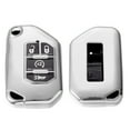 thumbnail image 3 of TPU Key Fob Cover Case for Jeep Wrangler JL JLU Gladiator JT Rubicon Sahara JLU 2018-2021 Key Fob Shell Silver Tone, 3 of 6