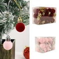 thumbnail image 2 of 24pcs 2cm Flocked Christmas Balls Ornaments Mini Christmas Balls Ornaments Christmas Tree Hanging Christmas Decorations, 2 of 8