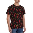 thumbnail image 2 of Vsdgher Hot Chili Print Men's Dry Fit Mesh Athletic Shirts Moisture Wicking Tennis T-Shirt Tops, 2 of 9