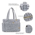 thumbnail image 2 of SPEKSEE Wrinkled Cloud Diaper Bag - Waterproof Nylon Multi-Function Travel Maternity Tote for Mom, 2 of 6