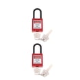 thumbnail image 1 of 2x de Seguridad, Bloqueo Y Etiquetado, Llaves , Espacio Libre para El Grillete de 1,5 ", Rojo, 1 of 9