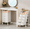 White(5-Tier), variant on Rolling Makeup Organizer Cart - Under Desk Vanity Makeup Storage with 4 Non-woven Drawers, Nail Cart Organizer Cosmetic Display Cases Cabinet for Skin Care Perfume Nail Polish Brush Hair Tool