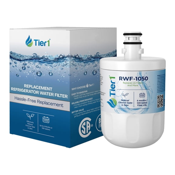 Tier1 5231JA2002A Refrigerator Water Filter | Replacement for LG LT500P, GEN11042FR-08, ADQ72910902, ADQ72910907, ADQ72910901, WD-F05, SP-LE500, RWF0100A, RWF1050, Kenmore 9890, 46-9890 Fridge Filter
