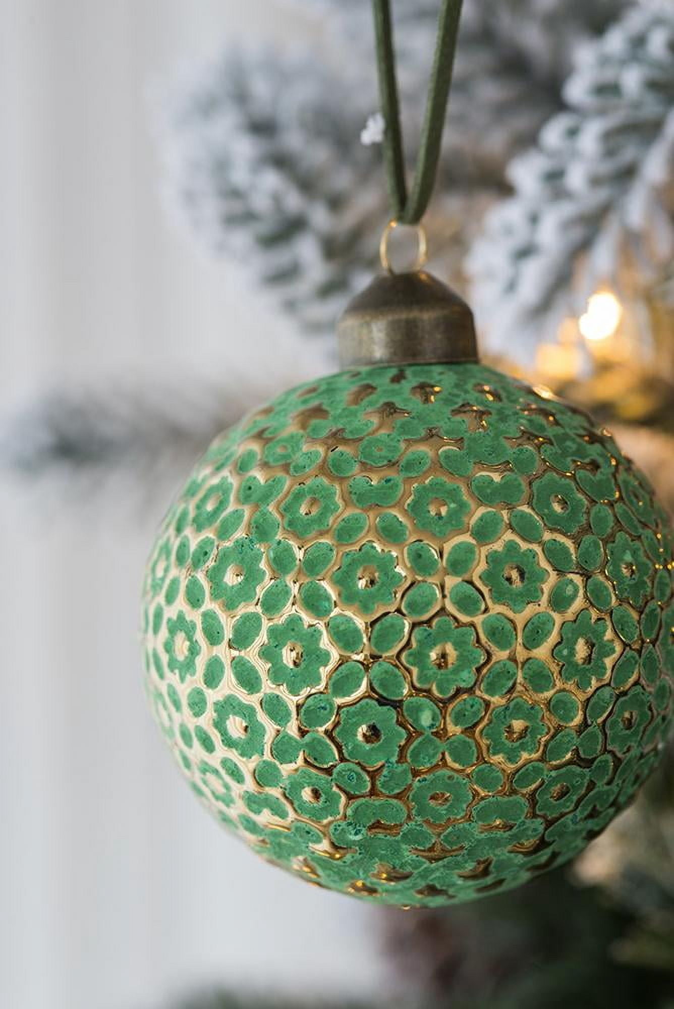 Set of 12 Glass Christmas Ball Ornaments with Painting Design by Riccardo Tree Decor