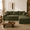 Green RR, variant on 94.5" Grey Corduroy L-Shaped Sectional Sofa in a Box, 4-Seat Compressed Modular Couch with Reversible Chaise, Deep Seat, Throw Pillows, No Assembly for Living Room Apartment