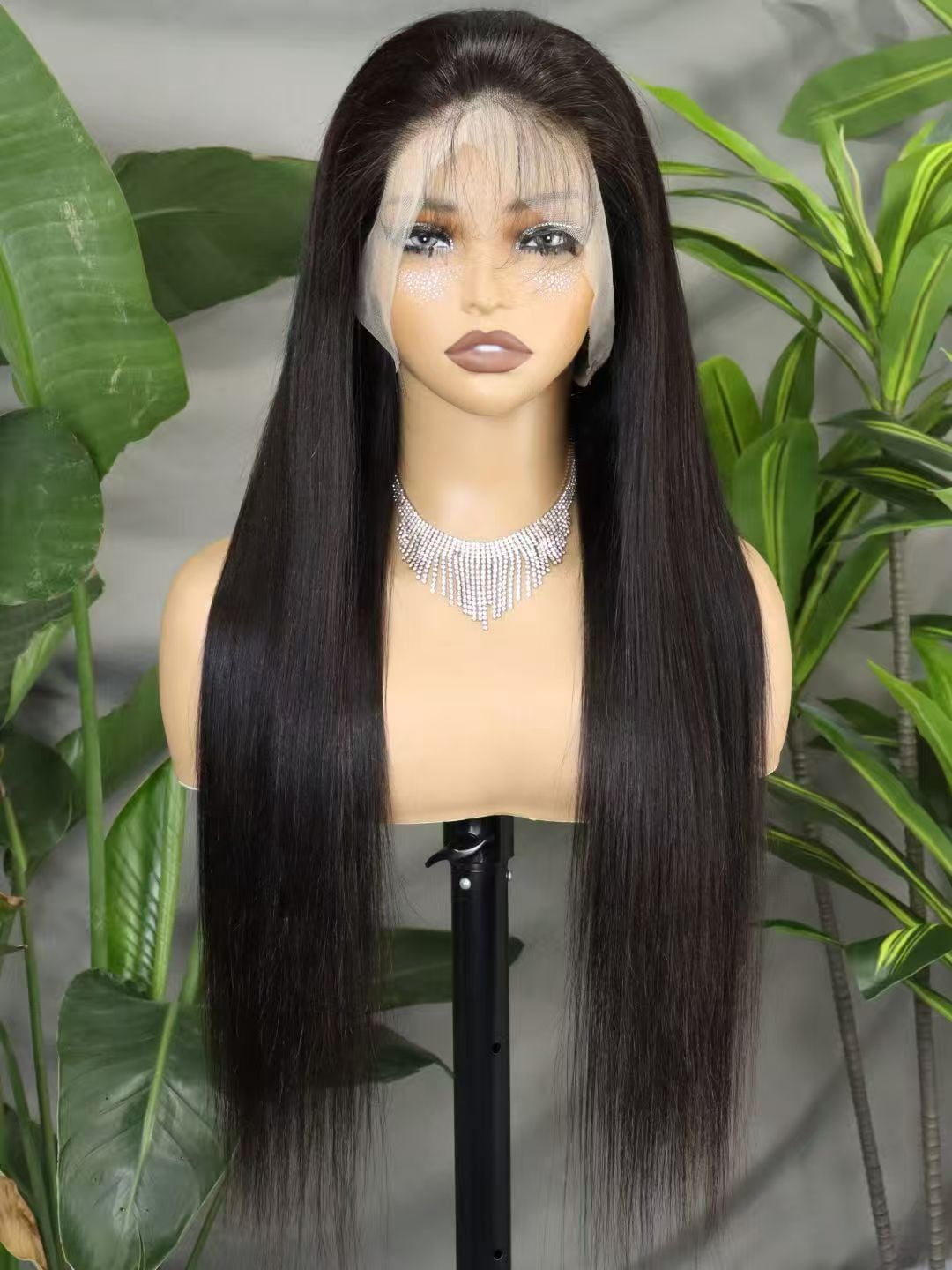 Hidden Strap Straight 360 Full Lace Front Wig Human Hair Glueless Wigs 26inch Pre Plucked 250% Density Natural Color Wig With Drawstring HD Full Lace Human Hair Wigs 26Inch