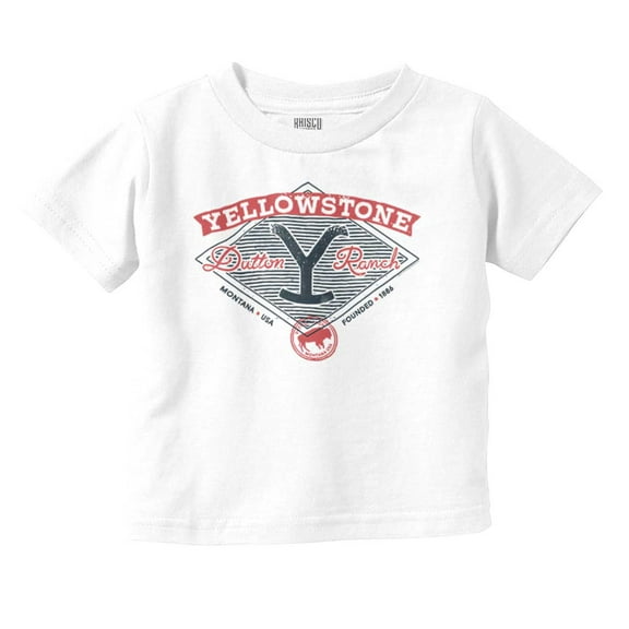 Yellowstone Y Dutton Ranch Logo Toddler Boy Girl T Shirt Infant Toddler Brisco Brands 6M