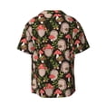 thumbnail image 2 of Sigee Edgehog and Mushrooms Print Men's Shirts Casual Button Down Short Sleeve Summer Beach Shirt Hawaiian Vacation Shirts Tee Shirt-Small, 2 of 7