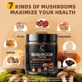 thumbnail image 4 of Instant Mushroom Coffee, 7-in-1 Mushroom Coffee Powder Supplements with Lion's Mane, Chaga, Reishi  - Supports Focus, Energy & Immune Health - Vegan, 7.97oz, 4 of 10