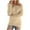 Beige, variant on Women Casual Long Sleeve Fall Sweaters Crew Neck Solid Color Soft Fluffy Fuzzy Knitted Oversized Tunic Pullover Loose Fit Jumper Top Plus Size Brown XXL