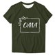 thumbnail image 2 of Fiudx Liquidación de Ofertas Flash Camiseta de Manga Corta con Cuello Redondo y Estampado Retro para Mujer, 2 of 4
