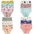 thumbnail image 3 of B&Q Adorable 12-Pack Premium Cotton Briefs for Toddler Girls | Sizes 2T-7T | Soft and Comfortable, 3 of 5
