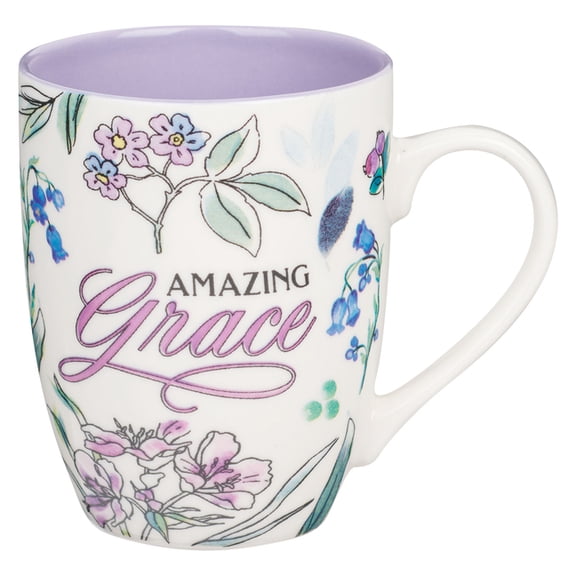 Christian Art Gifts Ceramic Coffee and Tea Mug for Women: Amazing Grace- Inspirational Encouraging Drinkware, Floral, Pu, (Hardcover)