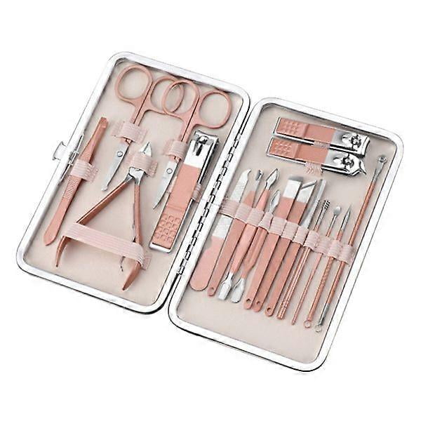 Nail Clipper Set Manicure Tools Stainless Steel Professional Pedicure Set (Nail Clipper Nail File Ear Spoon Tweezers)