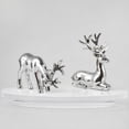 thumbnail image 4 of Byndra Christmas Reindeer Figurine, White Deer Statue for Christmas Decoration Indoor, Mantel Tabletop Decor, 4 of 7