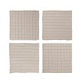 thumbnail image 5 of Bloomingville Juego De 4 Servilletas Cuadradas Dobles De Algodón Con Estampado Color Crema Y Topo, 18.0 In De Largo X 18.0 In De Ancho X 1.0 In De Alto, Color Blanco, 5 of 5