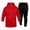 Red, variant on Baqcunre Hoodies For Men Men'S Fashion Casual Fleece With Color Two Piece Hooded Pocket Lace Pullover Sweater Pants Set Track Suits For Men Set Tops For Men Blue L