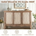 thumbnail image 5 of CozyHome Vintage Sideboard Buffet Cabinet with 3 Carved Doors, Rustic Accent Cabinet Storage Cabinet with Shelves, Wood Entryway Cabinet for Kitchen, Dining Room, Living Room, Bedroom, Natural, 5 of 9