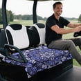thumbnail image 5 of XYZCANDO Blue Mandala 2 Passenger Golf Cart Seat Cover | Terry Cloth Non-Slip With 4 Pockets, Washable Universal Protector, 5 of 8