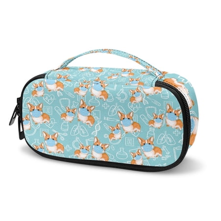 COEQINE Corgi Insulin Storage Bag Insulin Cooler Travel Organizer for Daily Use with Top Handle Insulin Travel Cooling Case for Seniors with Diabetes