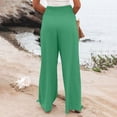 thumbnail image 7 of Delayuji Womens High Waist Wide Leg Pants Elastic Waist Loose Comfortable Pants With Pockets, 7 of 7