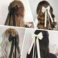thumbnail image 6 of 4PCS Hair Bows for Women Girls Silky Bow Hair Ribbon Clips with Long Tail Alligator Metal Clips Hair Bows, 6 of 7