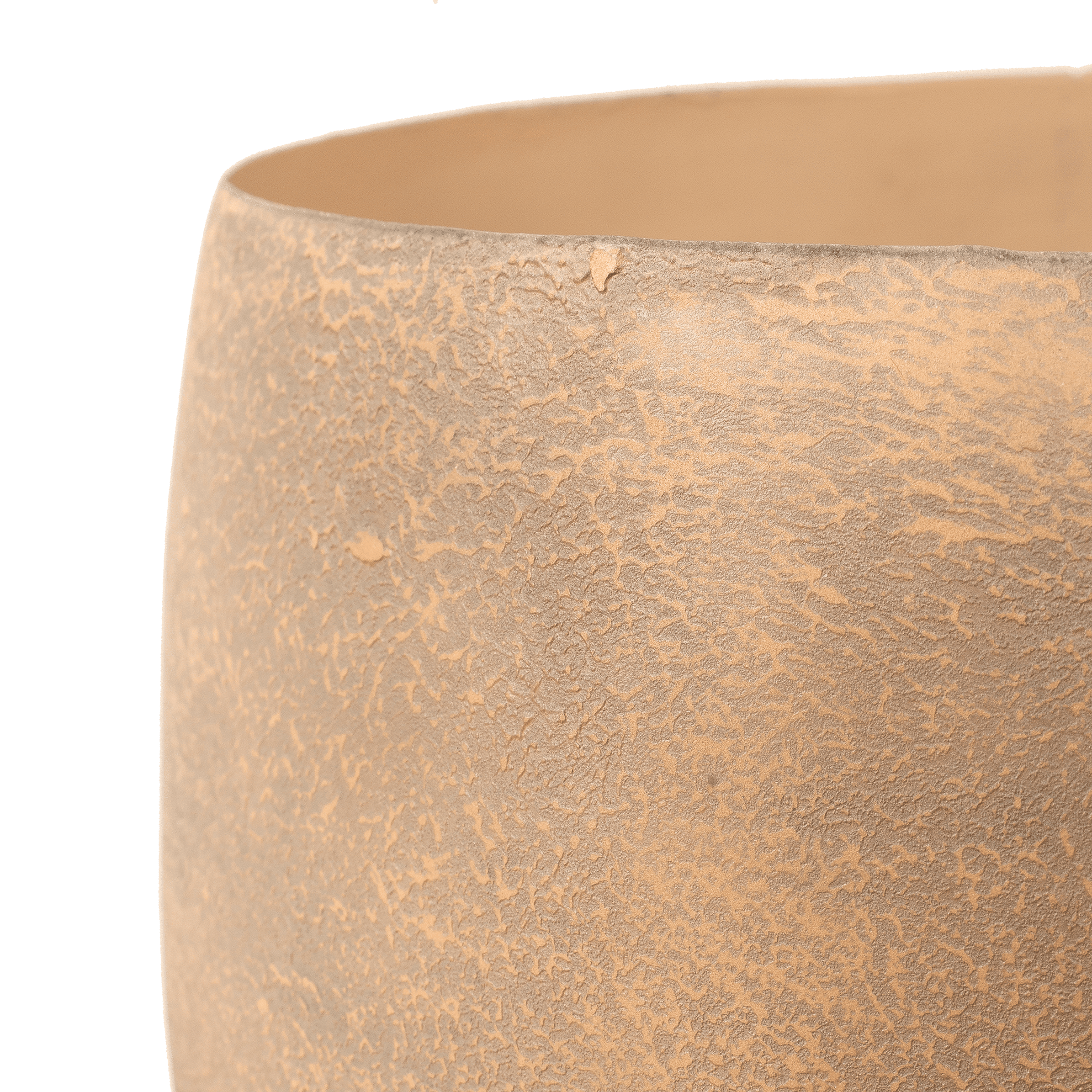 Fab Habitat Eden Handmade Round Metal Planters in Mouse Finish with Drainage Holes
