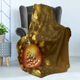 thumbnail image 4 of Christmas Soft Flannel Fleece Throw Blanket, Xmas Ball with Baubles Vivid Wish Gleams Holiday Concept Artwork Print, Cozy Plush for Indoor and Outdoor Use, 70" x 90", Multicolor, by Ambesonne, 4 of 5