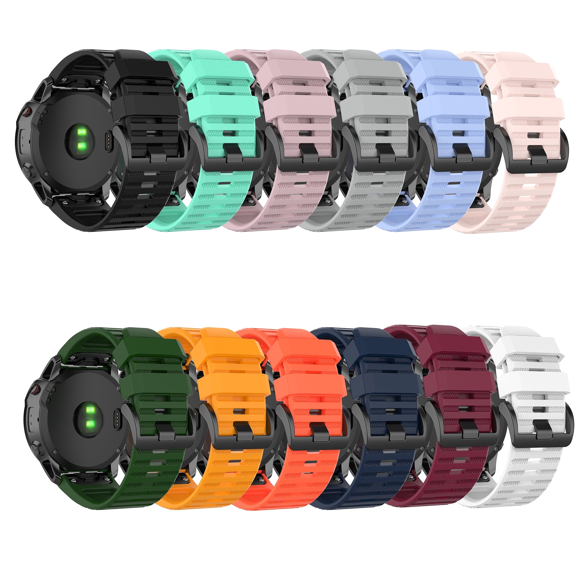 26MM Silicone Watchband Strap Bracelet Pour Garmin Fenix 6X/5X Plus/3  HR/D2Bravo