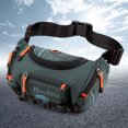 thumbnail image 4 of Bolsa De Hombro Bolso bandolera de nailon transpirable para hombre, bandolera para deporte de ciclismo (negruzco) Ehuebsd Para Estrenar, 4 of 8