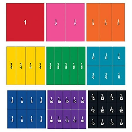 Learning Resources Double-Sided Magnetic Fraction Squares Set