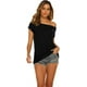 thumbnail image 1 of Camisetas de manga corta informales de verano con hombros descubiertos para mujer$Nuevo producto de verano europeo y americano Camiseta sexy sin tirantes informal de cuello redondo para, 1 of 6