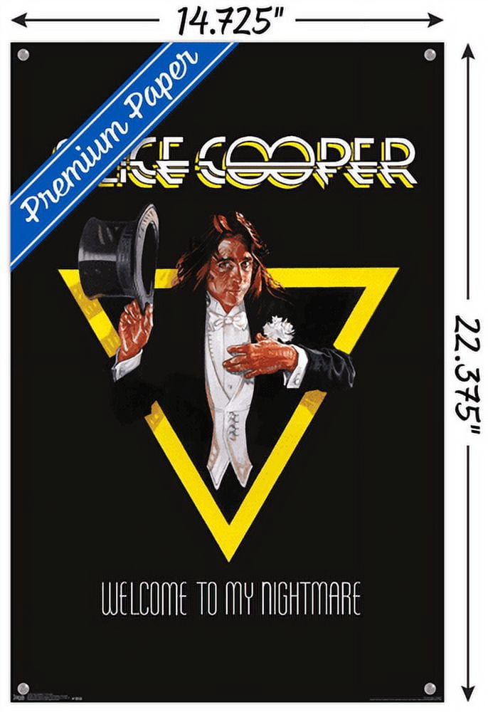 Alice Cooper - Welcome Wall Poster with Push Pins, 14.725" x 22.375"