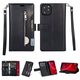 iPhone 11 Pro Max Wallet Case, iPhone 11 Pro Max Card Holder Case, Zvedeng Credit Card Holder ID Card Clip Case Carbon Fiber Wallet Slim Protective
