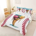 thumbnail image 2 of Erosebridal Baseball Ice Cream Full Size Comforter Sets, Kids Sports Bedding Sets, Colorful Polka Dots Reversible, 1 Comforter and 2 Pillowcases, 2 of 6