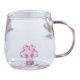 thumbnail image 1 of Taza de vidrio hecha a mano con forma de animal y planta, taza de agua, linda taza para café, leche y asa colorida., 1 of 8