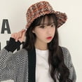 thumbnail image 5 of SikaFu New Autumn Winter Hats for Women Flat Top Ladies Hat Bucket Vintage Retro Knitted Fisherman Cap Female Panama Bucket Hats, 5 of 6