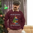 thumbnail image 5 of Christmas Sweatshirt, Happy Chrismukkah Ugly Sweater Holiday Sweatshirt, Unique Hanukkah & Christmas Sweatshirt, Witty Menorah & Tree Gift for Women & Men, 5 of 5