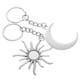 thumbnail image 3 of 2 llaveros de aleación con forma de sol, luna y estrella, para bolso, mochila, coche, joyería de plata, 3 of 8
