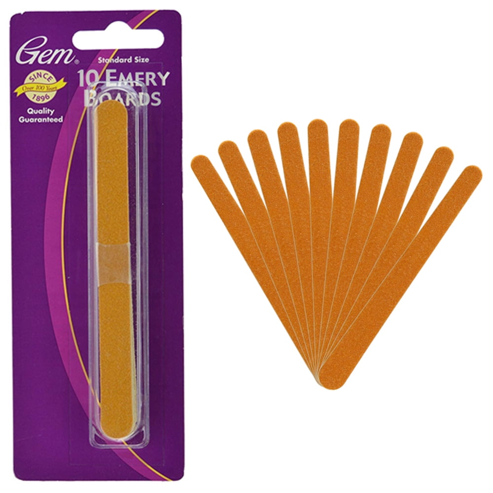 10 Pc Nail Files Emery Board 4.5" Double Sided Gel Manicure Pedicure