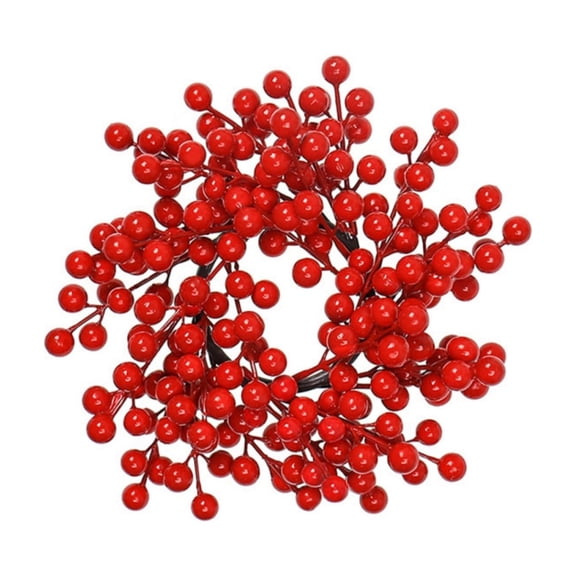Christmas Wreath, Classic Festive Hanging Wreath with Realistic Artificial Pine Cones, Berries, and Olive Leaves, Made of Plastic, for Front Door, Living Room, and Garden