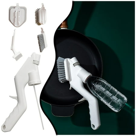 

TANGNADE Multifunctional Press Water Spray Cleaning Brush Kitchen Stove Sponge Brush Wall Tile Brush Glass Wiper