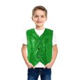 thumbnail image 2 of XASZHN Robe de Carnaval Décontractée à Paillettes pour Filles et Garçons, Sans Manches, Verte 8-9 Ans, 2 of 6