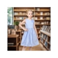 thumbnail image 2 of Sunny Fashion Girls Dress Striped Asymmetrical Color Block Button Sleeveless Casual 6 Years, 2 of 8