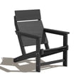 thumbnail image 2 of FUNDAZE HDPE Oversized Adirondack Chair Set of 2, Outdoor Patio Lawn Chairs, Outside HDPE Chairs with Solid Slat Backrest for Lawn, Yard & Poolside, Gray, 2 of 8
