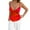 Red, variant on Zszcpp Summer Tops For Women 2025 T Shirts Sleeveless Strappy Elegant Floral Print Spaghetti Straps Crop Slim Fit Casual Blouses